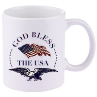 God Bless The Usa 11oz C Handle Ceramic Mug
