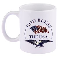 God Bless The Usa 11oz C Handle Ceramic Mug