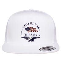 God Bless The Usa Flat Bill Trucker Hat