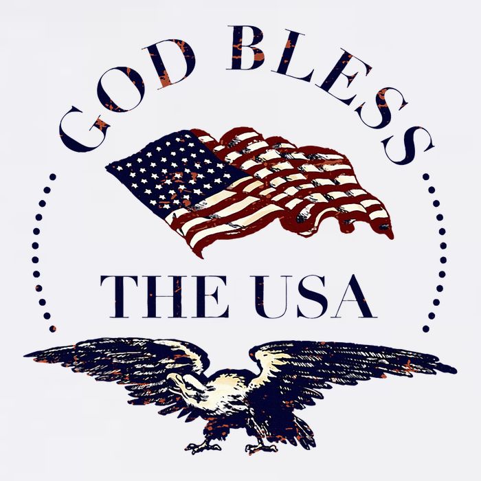God Bless The Usa Flat Bill Trucker Hat