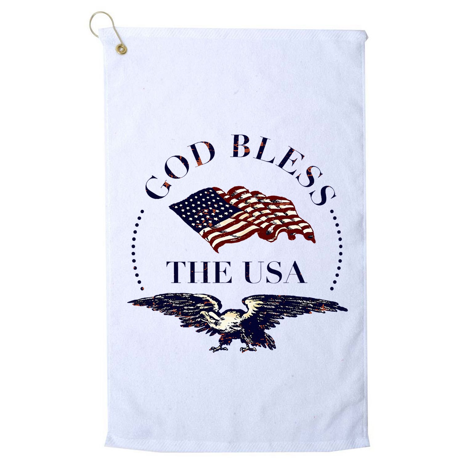 God Bless The Usa Golf Towel