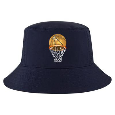 Gold Basketball Trophy Mvp Graphic Cool Comfort Performance Bucket Hat