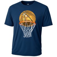 Gold Basketball Trophy Mvp Graphic Cooling Performance Crew T-Shirt