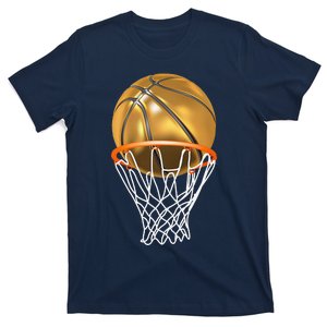 Gold Basketball Trophy Mvp Graphic T-Shirt