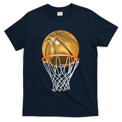 Gold Basketball Trophy Mvp Graphic T-Shirt