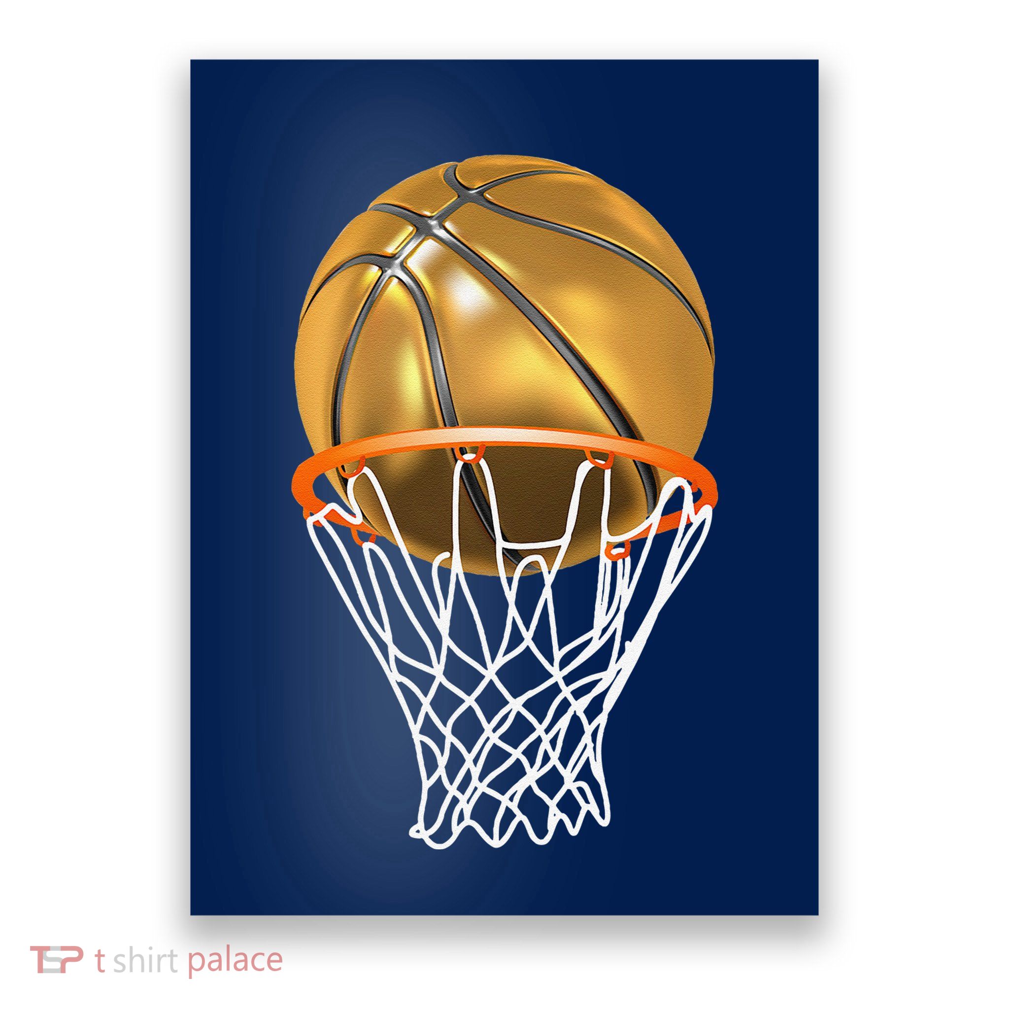 Gold Basketball Trophy Mvp Graphic Poster