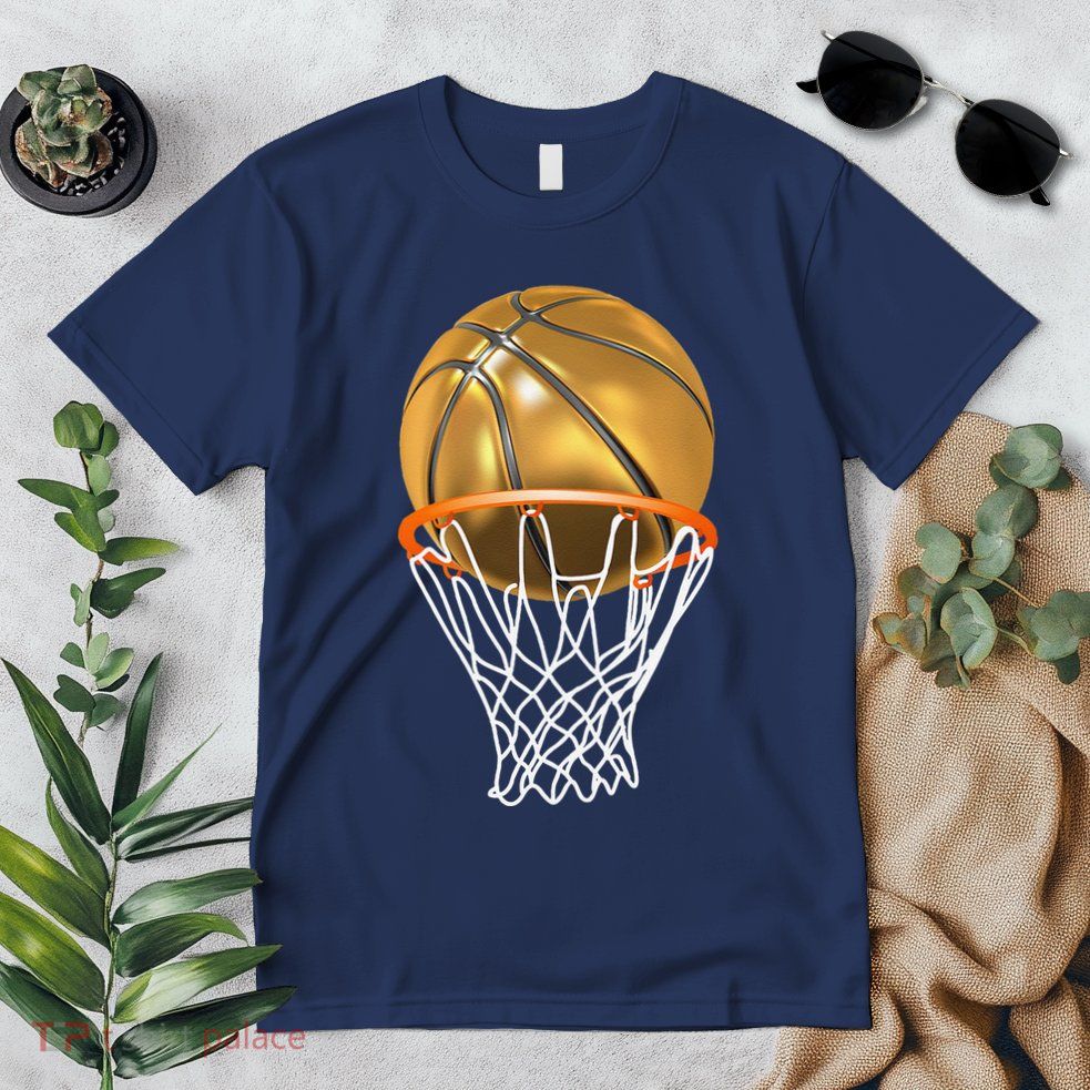Gold Basketball Trophy Mvp Graphic Premium T-Shirt