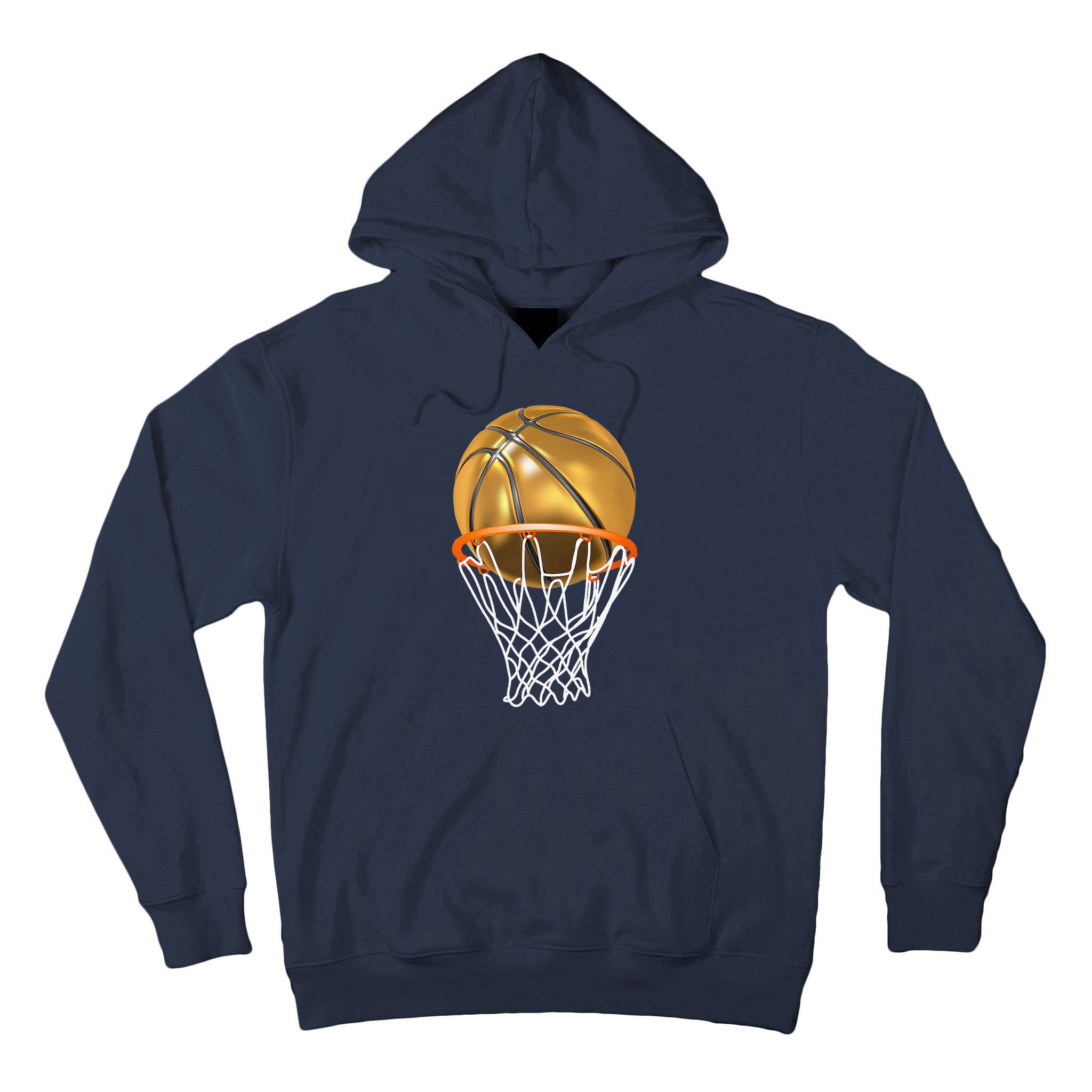 Gold Basketball Trophy Mvp Graphic Tall Hoodie
