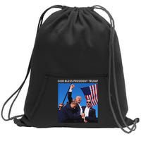 God Bless Trump Rally 2024 Strong Support Sweatshirt Cinch Pack Bag