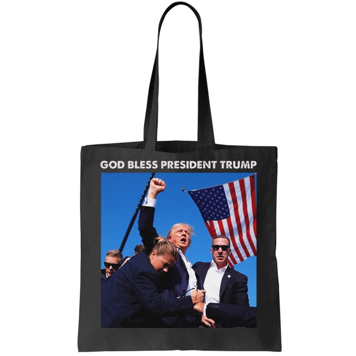 God Bless Trump Rally 2024 Strong Support Tote Bag