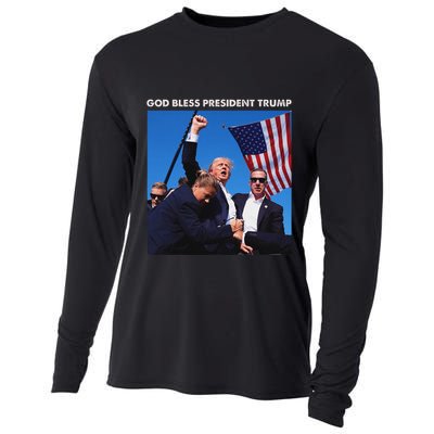 God Bless Trump Rally 2024 Strong Support Cooling Performance Long Sleeve Crew