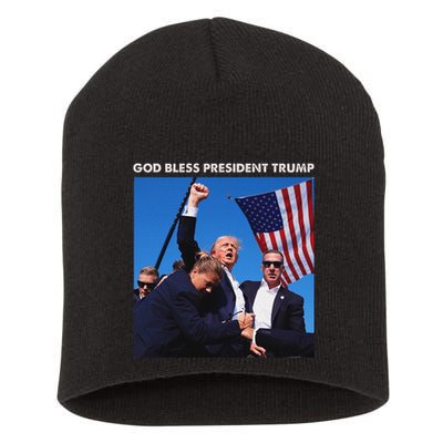 God Bless Trump Rally 2024 Strong Support Short Acrylic Beanie