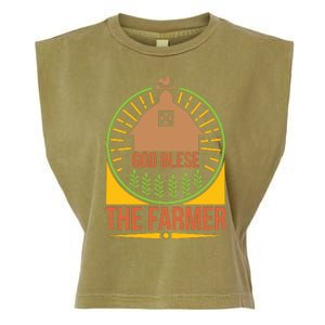 God Blese The Farmer Garment-Dyed Women's Muscle Tee