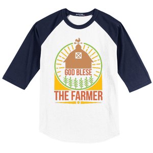 God Blese The Farmer Baseball Sleeve Shirt