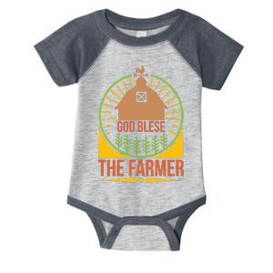 God Blese The Farmer Infant Baby Jersey Bodysuit