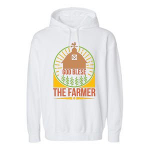 God Blese The Farmer Garment-Dyed Fleece Hoodie