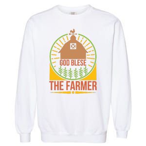 God Blese The Farmer Garment-Dyed Sweatshirt