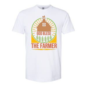 God Blese The Farmer Softstyle CVC T-Shirt