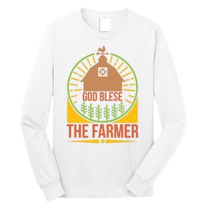 God Blese The Farmer Long Sleeve Shirt