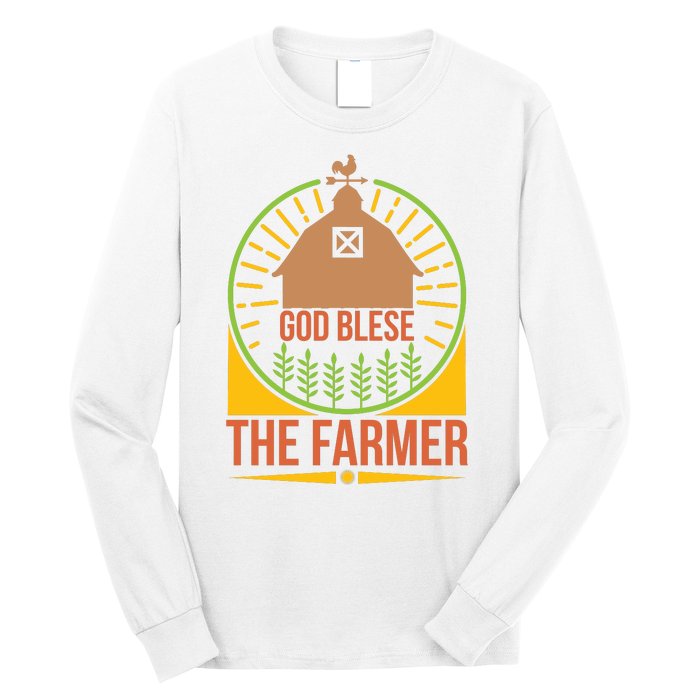 God Blese The Farmer Long Sleeve Shirt