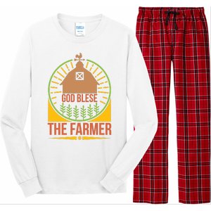 God Blese The Farmer Long Sleeve Pajama Set