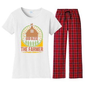 God Blese The Farmer Women's Flannel Pajama Set