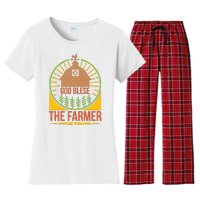 God Blese The Farmer Women's Flannel Pajama Set