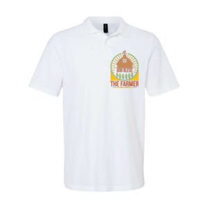 God Blese The Farmer Softstyle Adult Sport Polo