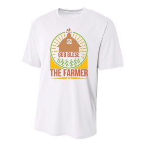 God Blese The Farmer Youth Performance Sprint T-Shirt