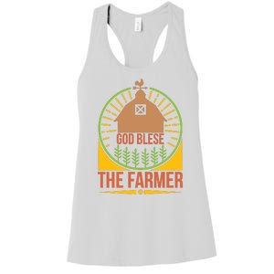 God Blese The Farmer Women's Racerback Tank