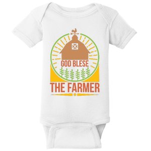 God Blese The Farmer Baby Bodysuit