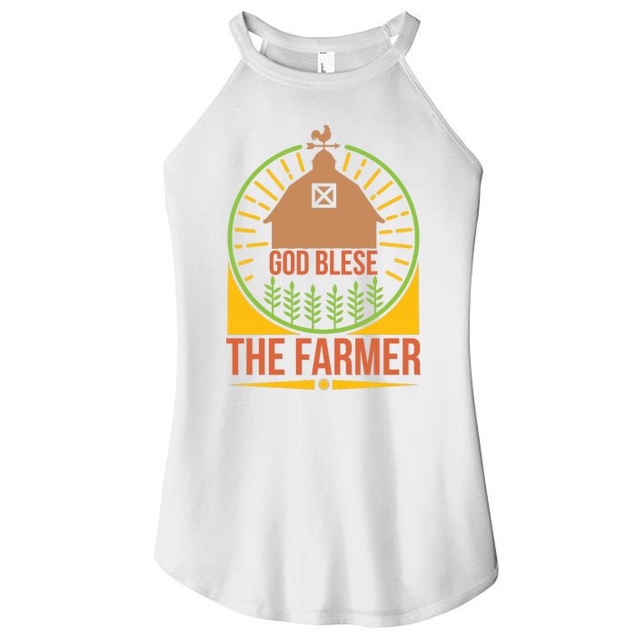 God Blese The Farmer Women's Perfect Tri Rocker Tank