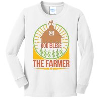 God Blese The Farmer Kids Long Sleeve Shirt