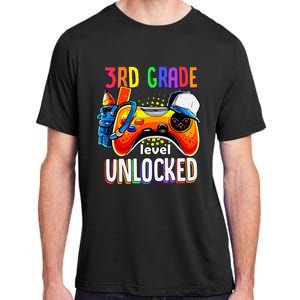 Gamer Back To School Gamepad 3rd Third Grade Level Unlocked Adult ChromaSoft Performance T-Shirt