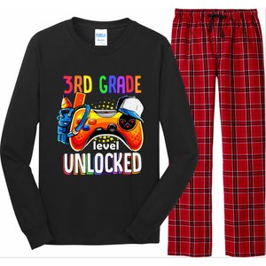 Gamer Back To School Gamepad 3rd Third Grade Level Unlocked Long Sleeve Pajama Set