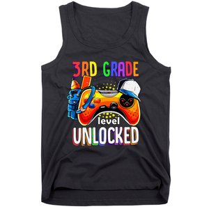 Gamer Back To School Gamepad 3rd Third Grade Level Unlocked Tank Top