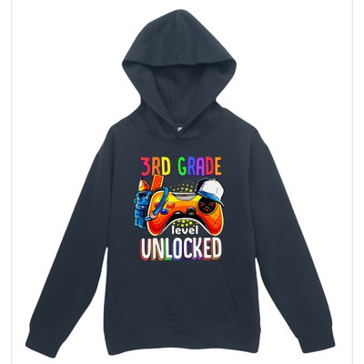 Gamer Back To School Gamepad 3rd Third Grade Level Unlocked Urban Pullover Hoodie