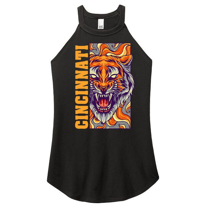 Growling Bengal Tiger Women’s Perfect Tri Rocker Tank