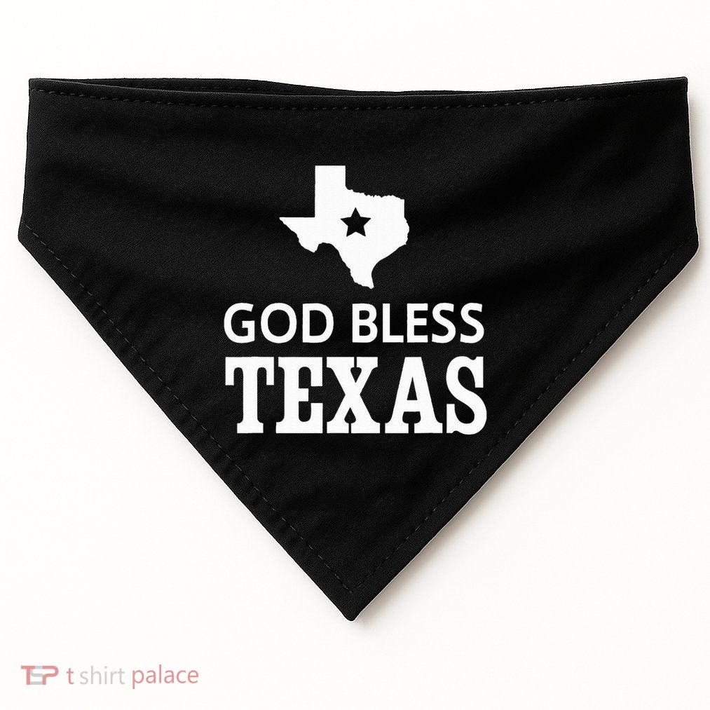 God Bless Texas USA-Made Doggie Bandana