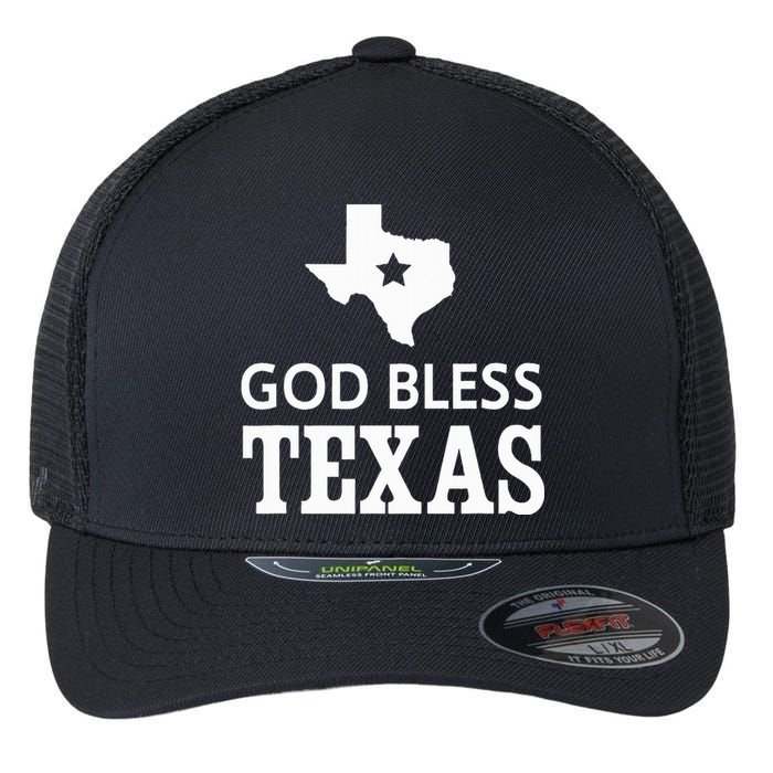 God Bless Texas Flexfit Unipanel Trucker Cap