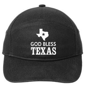 God Bless Texas 7-Panel Snapback Hat