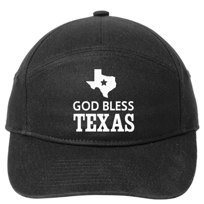 God Bless Texas 7-Panel Snapback Hat