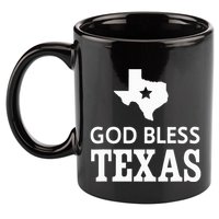 God Bless Texas 11oz C Handle Ceramic Mug