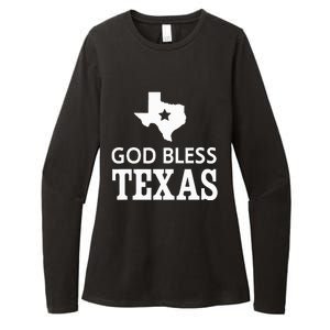 God Bless Texas Womens CVC Long Sleeve Shirt