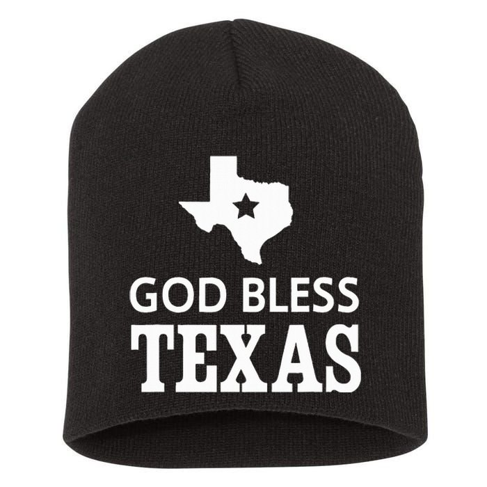 God Bless Texas Short Acrylic Beanie