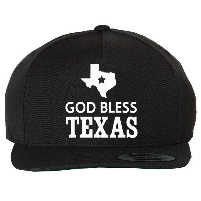 God Bless Texas Wool Snapback Cap