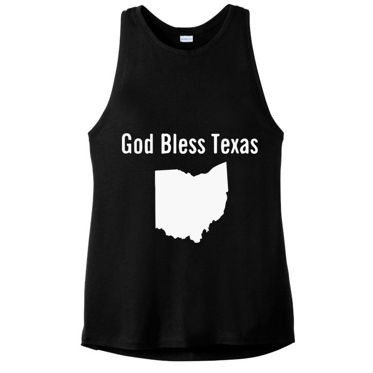 God Bless Texas Ohio Ladies PosiCharge Tri-Blend Wicking Tank