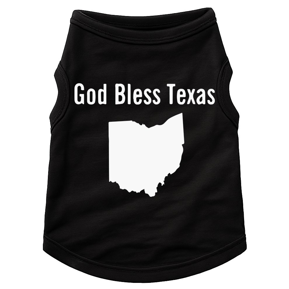 God Bless Texas Ohio Doggie Tank