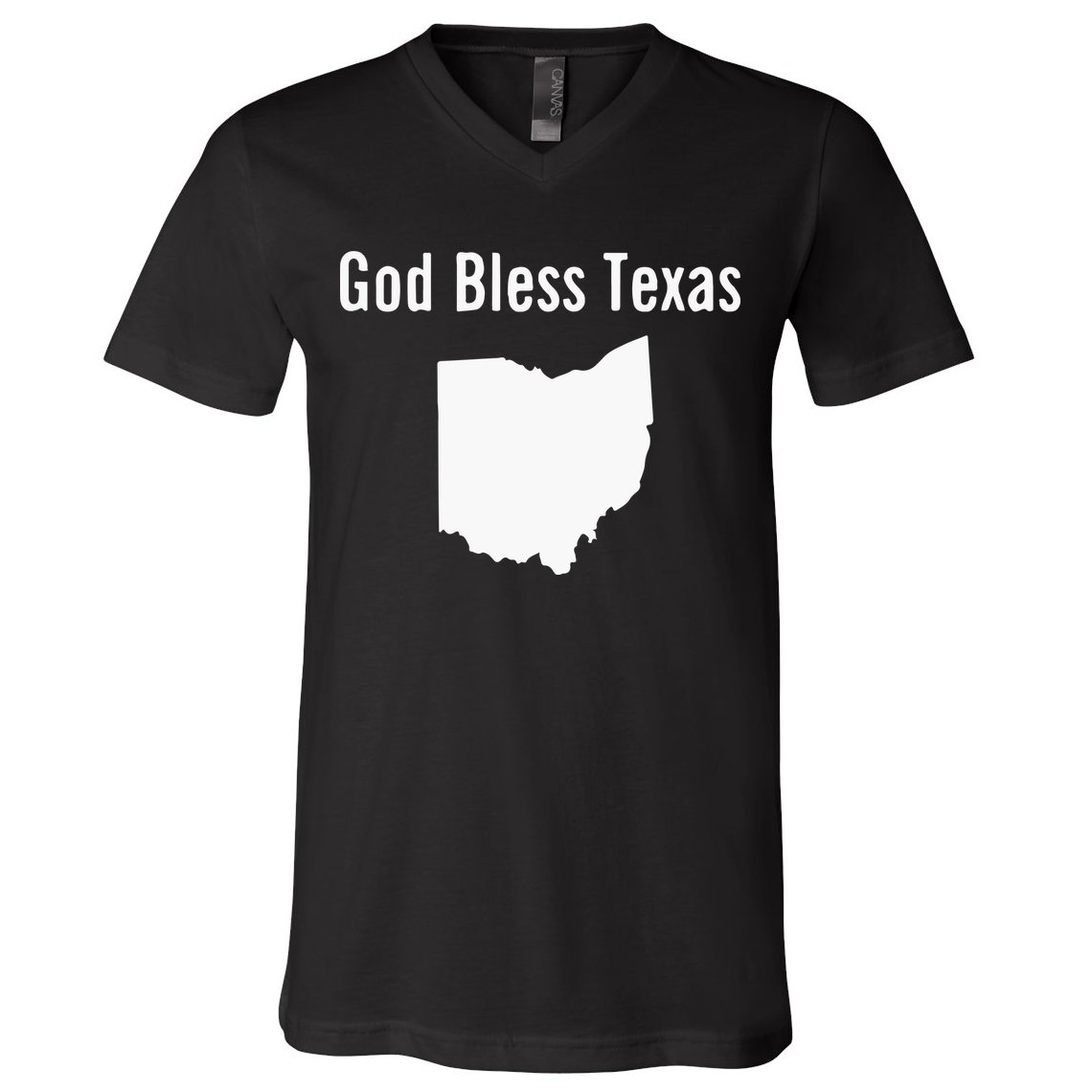 God Bless Texas Ohio V-Neck T-Shirt