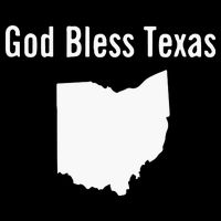 God Bless Texas Ohio Button